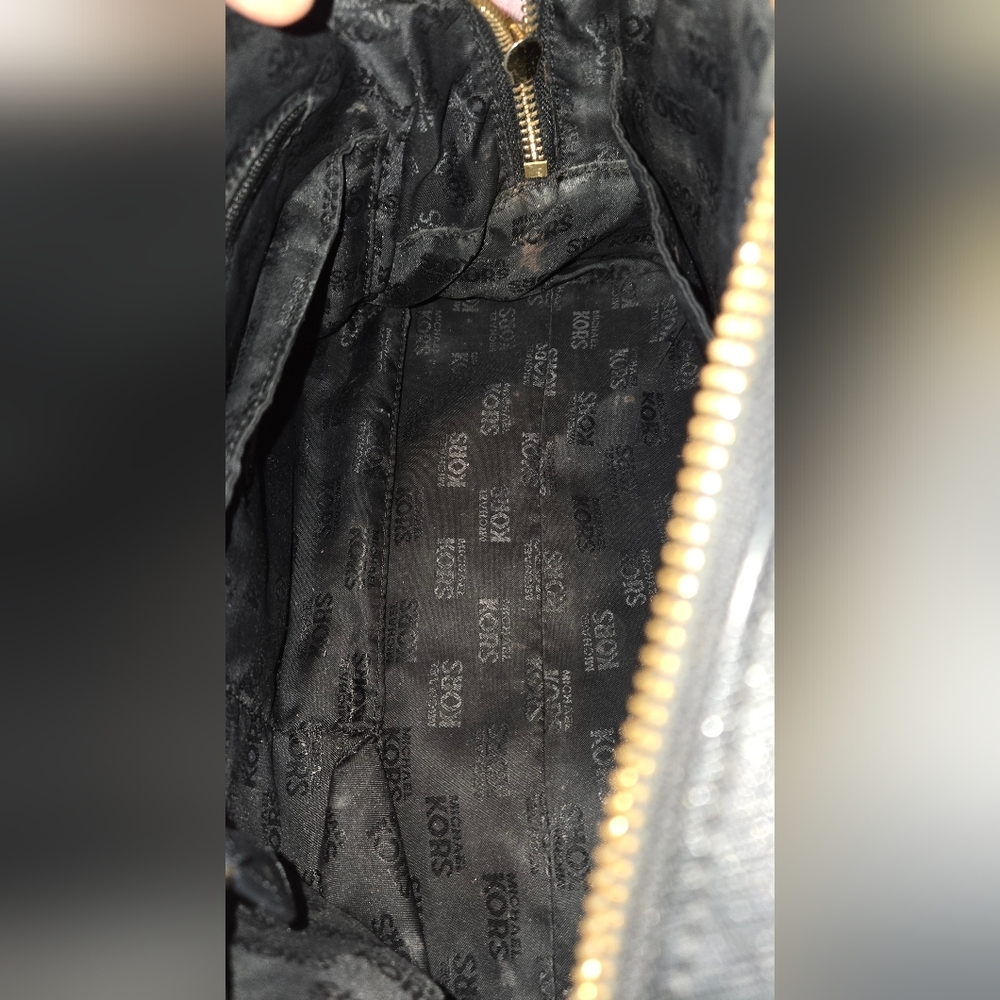 Michael Kors Black Satchel with Gold Accents - Picture 4 of 12